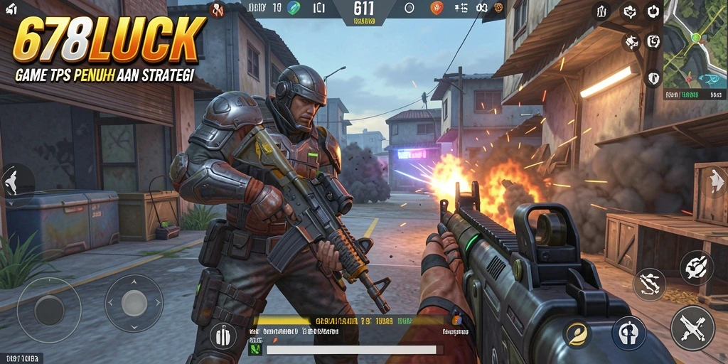 Screenshot menunjukkan aksi mendebarkan dalam gameplay TPS.