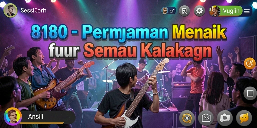 Tangkapan layar utama 8180 menampilkan gameplay musik yang seru dan interaktif.