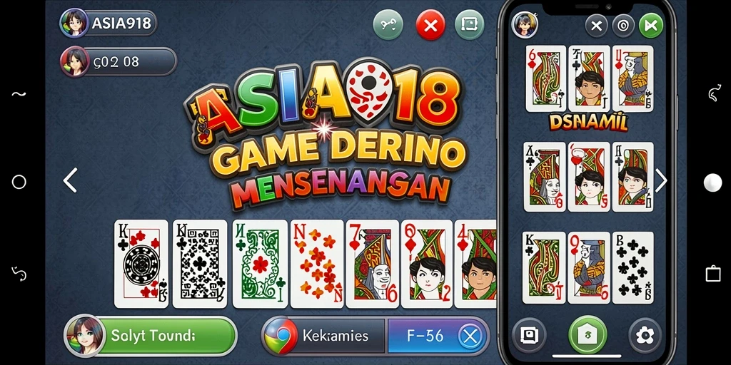 Tampilan utama ASIA918 dengan gameplay Domino yang seru.