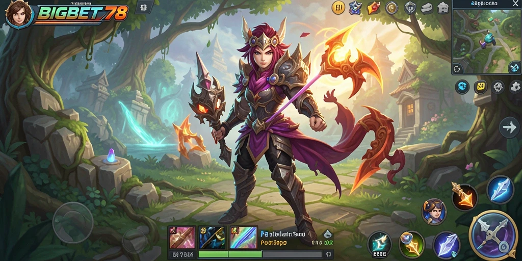Tangkapan layar gameplay <strong>BIGBET78</strong> yang menampilkan pertempuran seru dan karakter unik.