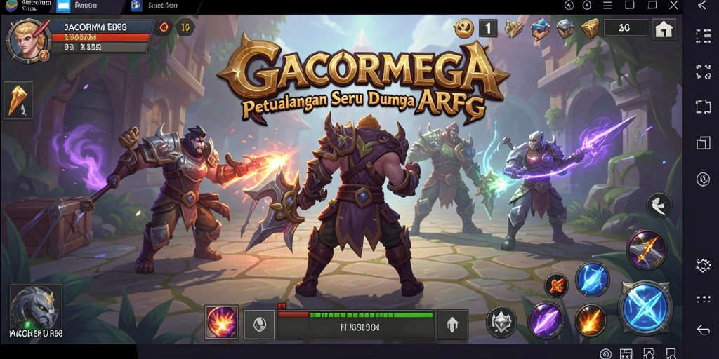 Tampilan menakjubkan dari gameplay GACORMEGA dengan aksi ARPG intens.
