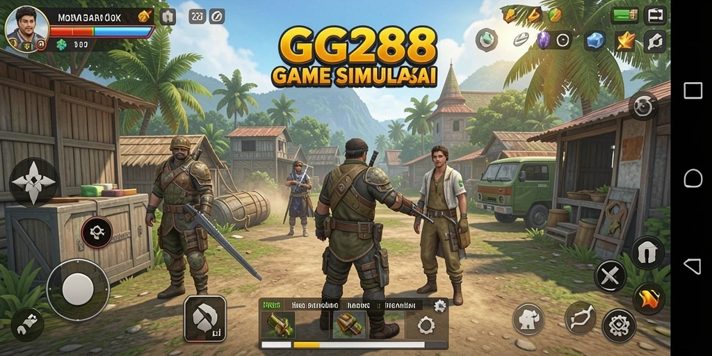 Screenshot utama GG288 menunjukkan gameplay simulasi yang mengasyikkan dan interaktif.