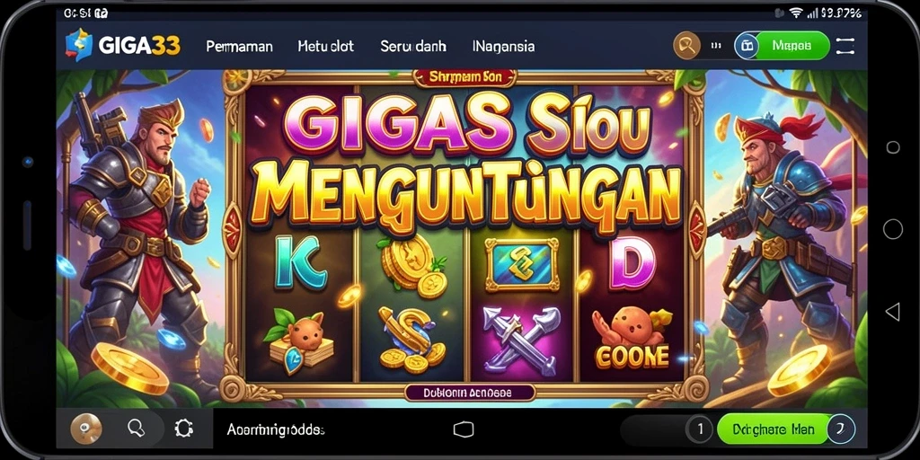 Tampilan gameplay GIGA33 yang menarik dan penuh warna.