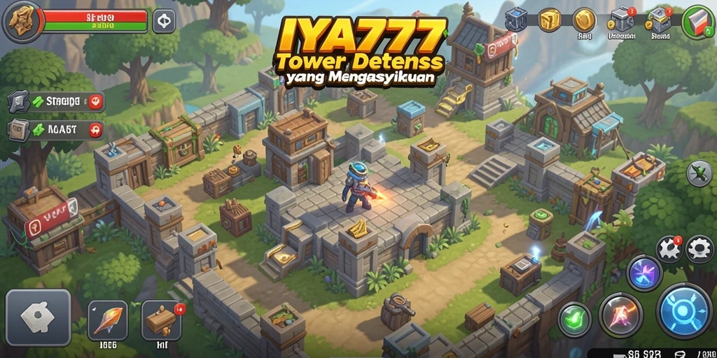 Gameplay menarik dari IYA777 dengan menara pertahanan yang beragam.