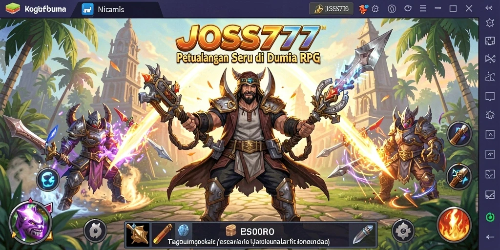 Tampilan gameplay seru di dunia RPG JOSS777.