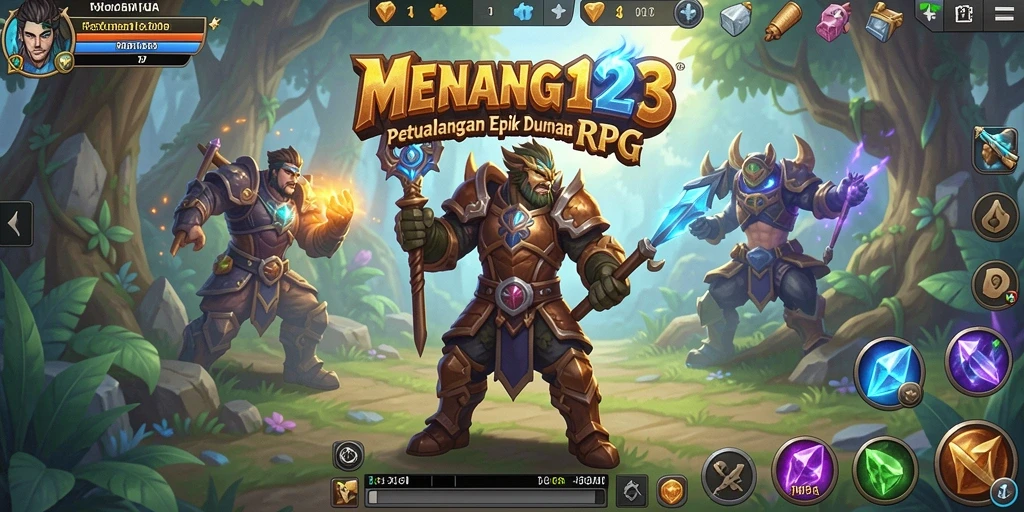 Tangkapan layar MENANG123 menunjukkan pertempuran epik dalam dunia RPG.