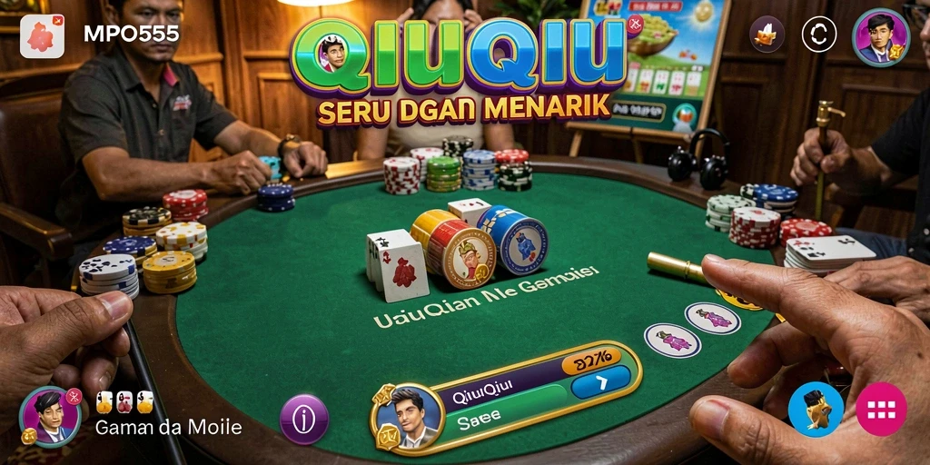Screenshot gameplay <strong>MPO555</strong> menampilkan momen seru saat bermain QiuQiu.