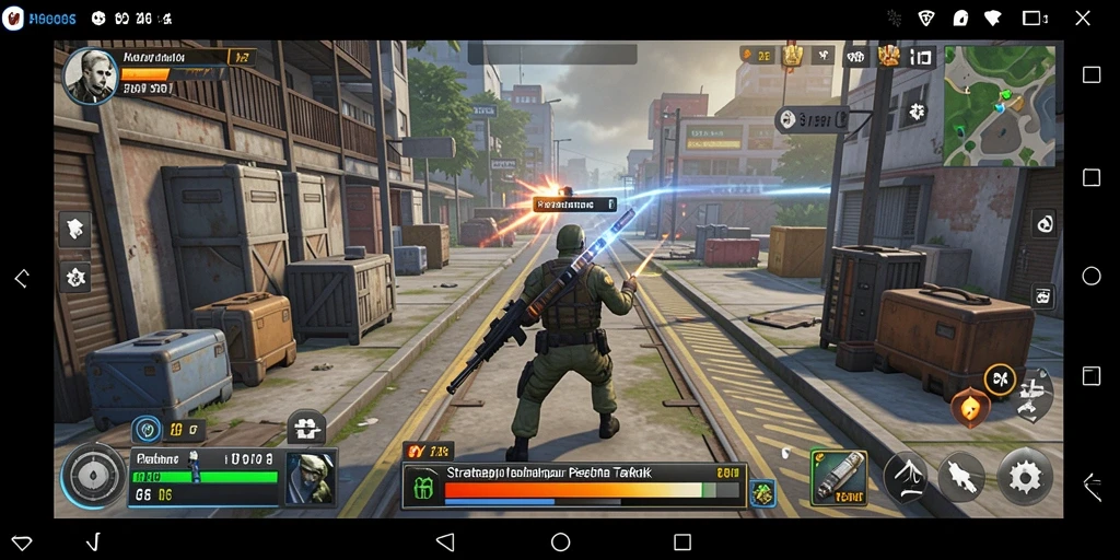 Tampilan gameplay N06 yang mendebarkan dalam pertempuran strategi.