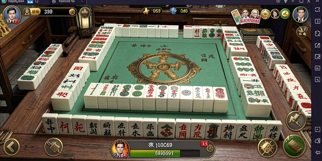Screenshot utama OCE69 menunjukkan gameplay Mahjong yang seru dan menantang.