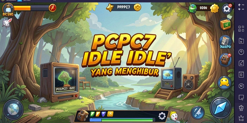 Tampilan gameplay PCPC7 dengan karakter yang bergerak otomatis.