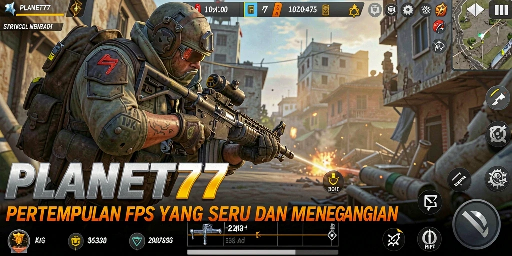 Gameplay intens dalam pertempuran FPS yang seru.