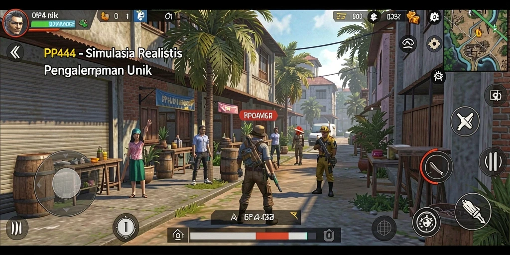Tangkapan layar gameplay PP444 yang menampilkan aksi simulasi yang menarik.