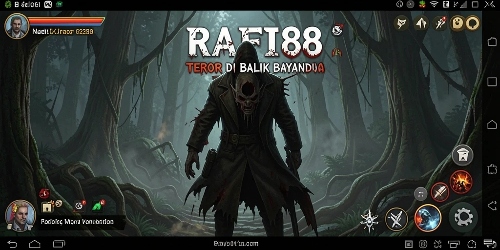 Tampilan gameplay menakutkan dari RAFI88 saat menghadapi makhluk mengerikan.