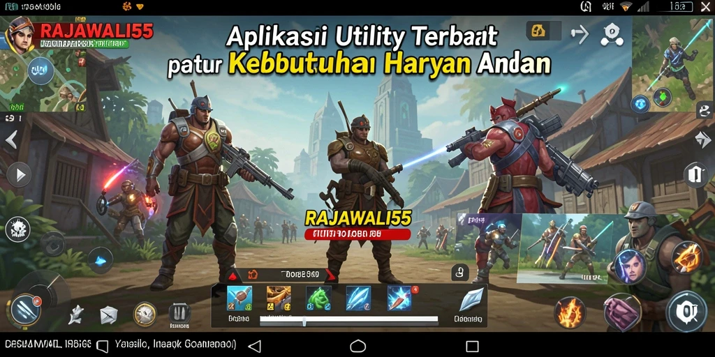 Tampilan utama aplikasi RAJAWALI55 dengan fitur lengkap untuk keperluan Utility.