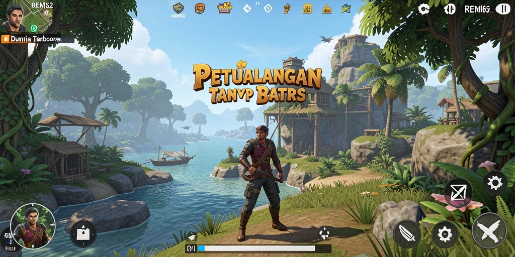 Screenshot gameplay REMI62: Menjelajah dunia terbuka yang indah dan beragam.