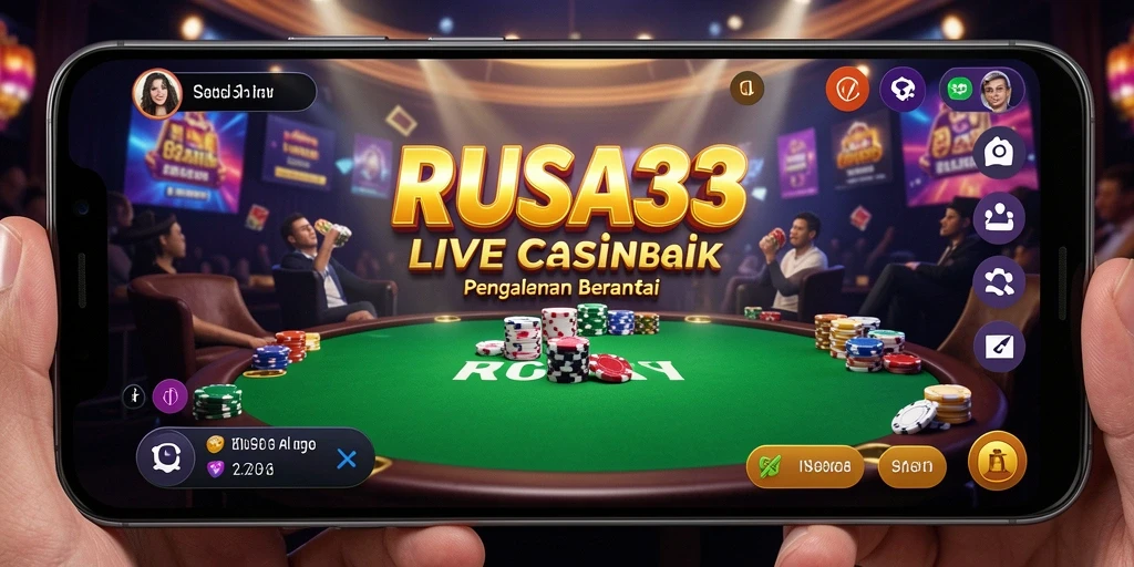 Screenshot RUSA33 menampilkan aksi permainan Live Casino yang mendebarkan.