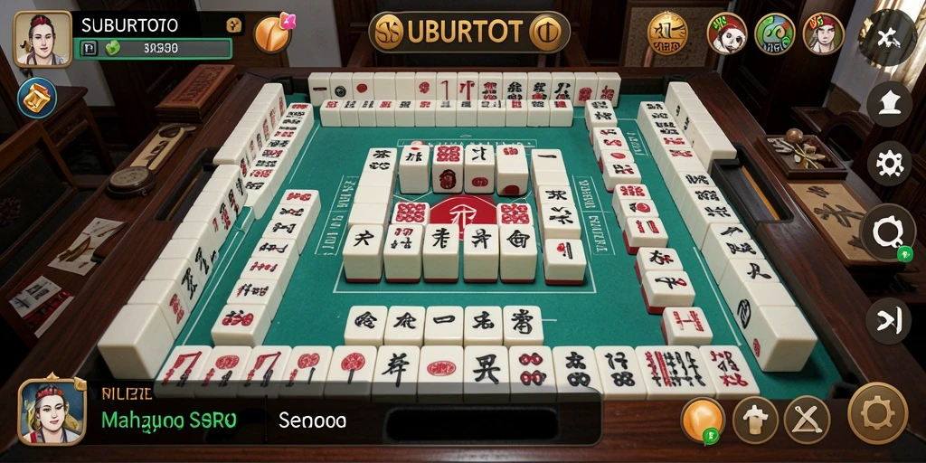 Tampilan gameplay seru SUBURTOTO dalam permainan Mahjong.
