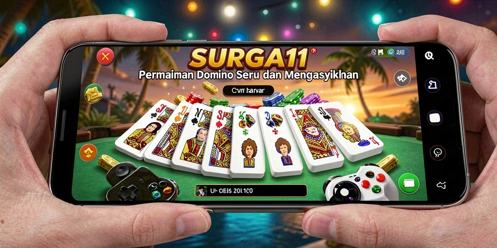 Tampilan gameplay SURGA11 yang seru dengan aksi Domino.