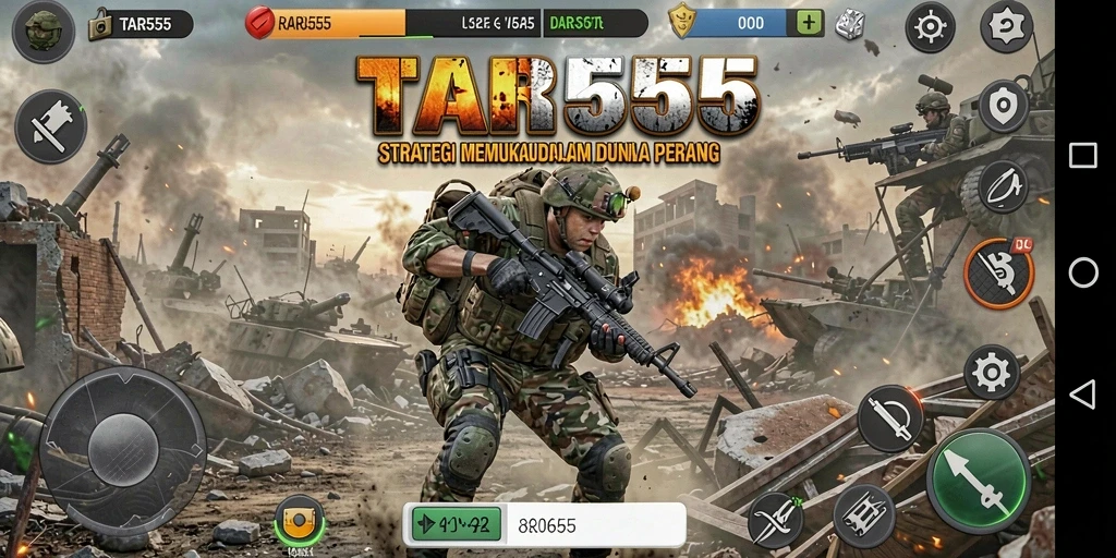 Screenshot TAR555 menampilkan gameplay mendebarkan dengan strategi yang kompleks.