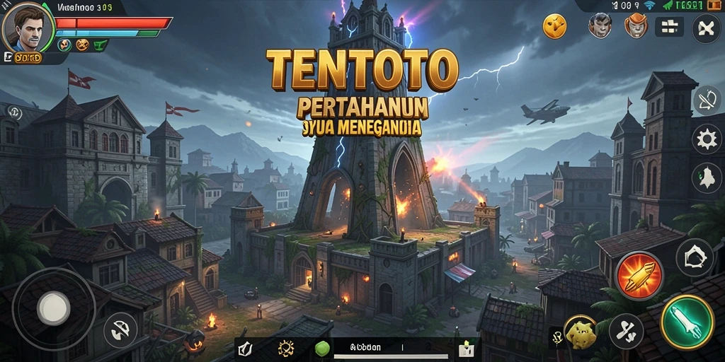 Gameplay menara pertahanan di TENTOTO yang mendebarkan.