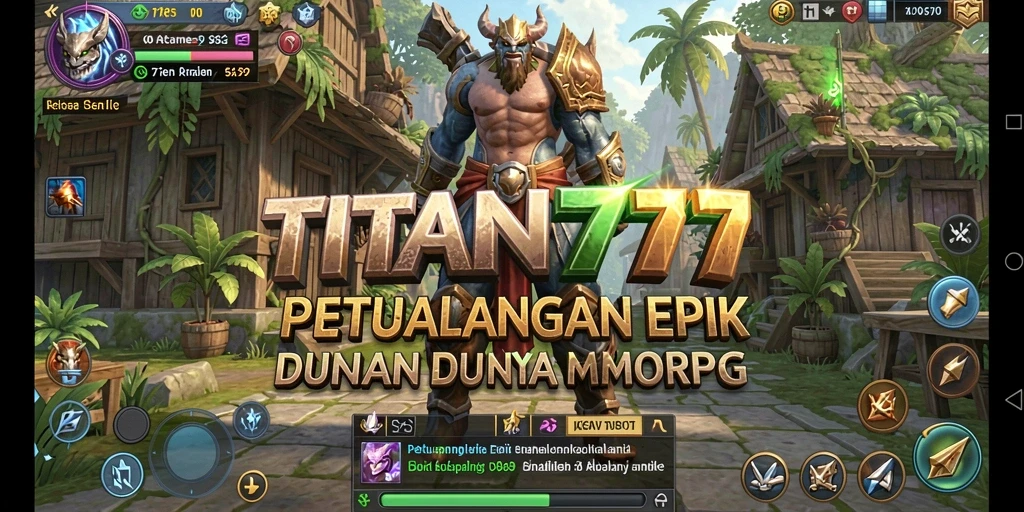 Screenshot gameplay dari TITAN777 yang menampilkan aksi pertarungan epik.